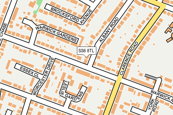 SS6 8TL map - OS OpenMap – Local (Ordnance Survey)