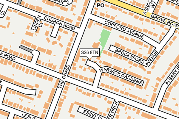 SS6 8TN map - OS OpenMap – Local (Ordnance Survey)