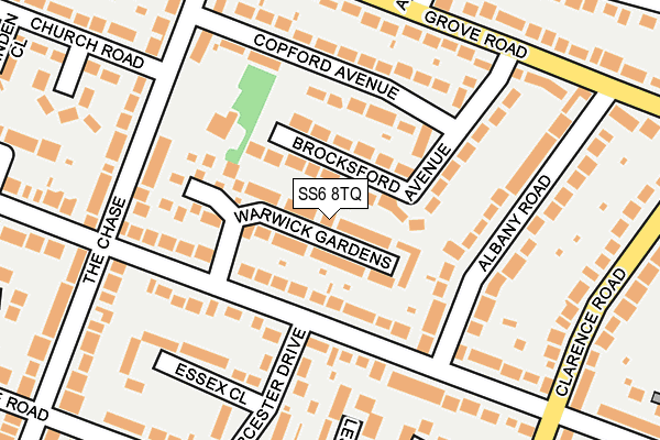 SS6 8TQ map - OS OpenMap – Local (Ordnance Survey)