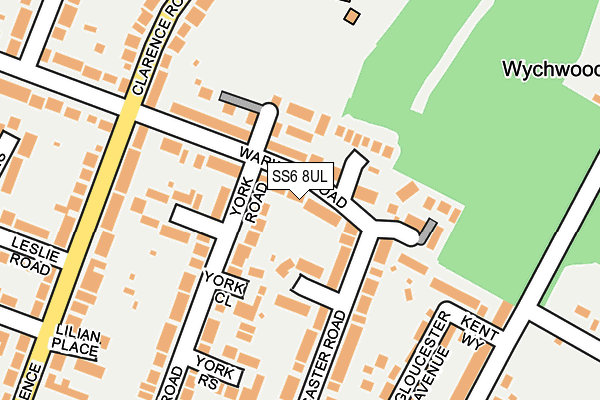 SS6 8UL map - OS OpenMap – Local (Ordnance Survey)