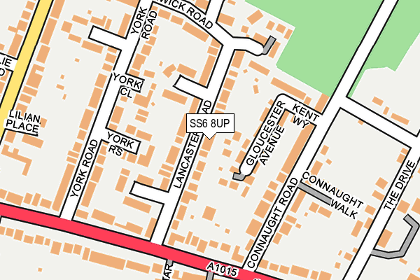 SS6 8UP map - OS OpenMap – Local (Ordnance Survey)