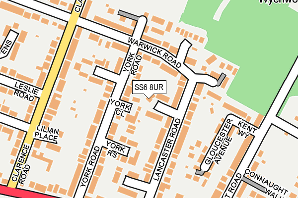 SS6 8UR map - OS OpenMap – Local (Ordnance Survey)