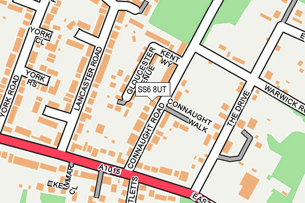 SS6 8UT map - OS OpenMap – Local (Ordnance Survey)