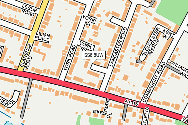 SS6 8UW map - OS OpenMap – Local (Ordnance Survey)