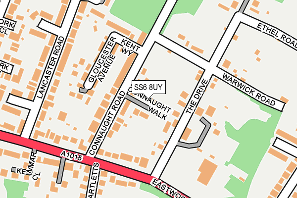 SS6 8UY map - OS OpenMap – Local (Ordnance Survey)
