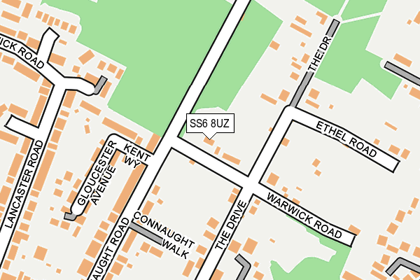 SS6 8UZ map - OS OpenMap – Local (Ordnance Survey)