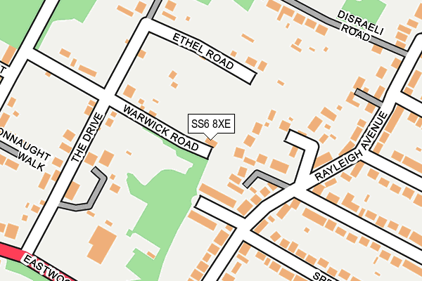 SS6 8XE map - OS OpenMap – Local (Ordnance Survey)