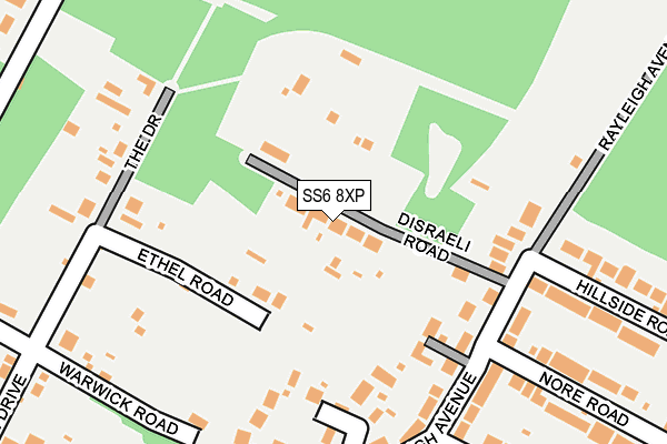 SS6 8XP map - OS OpenMap – Local (Ordnance Survey)