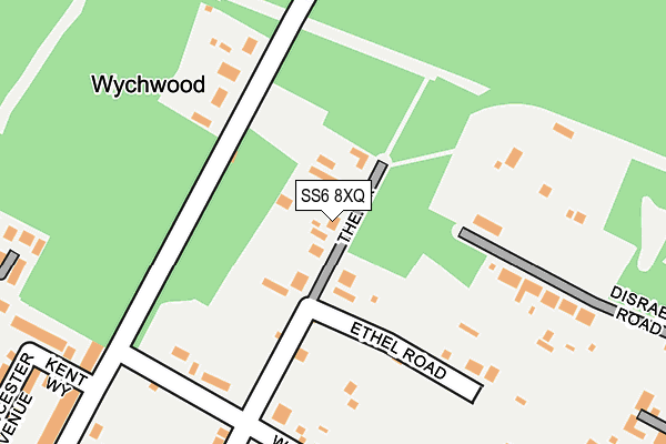 SS6 8XQ map - OS OpenMap – Local (Ordnance Survey)