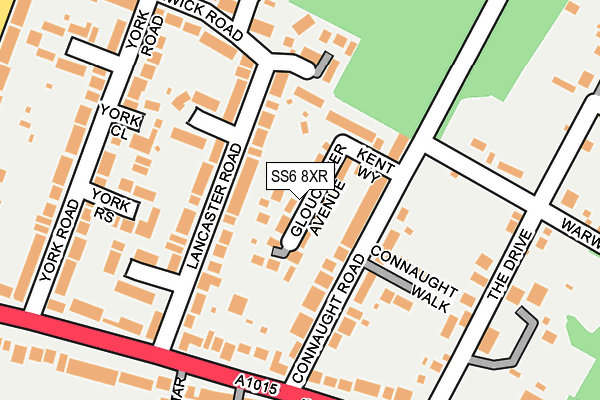 SS6 8XR map - OS OpenMap – Local (Ordnance Survey)