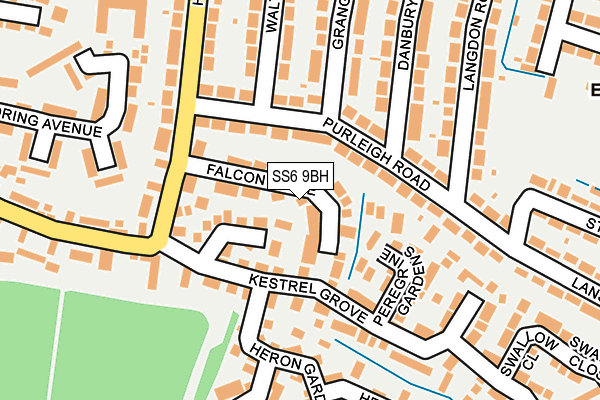 SS6 9BH map - OS OpenMap – Local (Ordnance Survey)