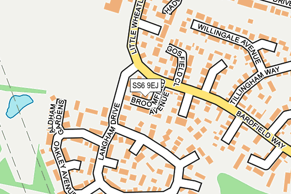 SS6 9EJ map - OS OpenMap – Local (Ordnance Survey)