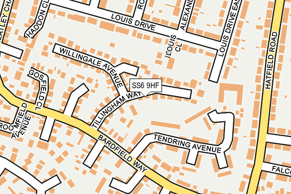 SS6 9HF map - OS OpenMap – Local (Ordnance Survey)