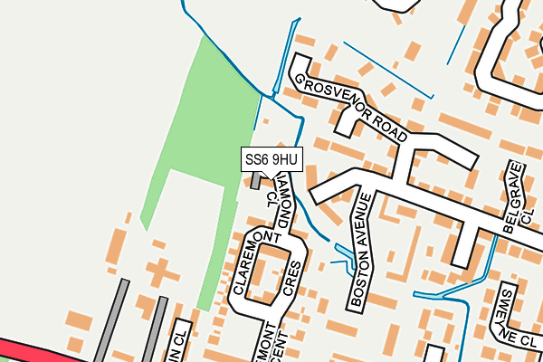 SS6 9HU map - OS OpenMap – Local (Ordnance Survey)