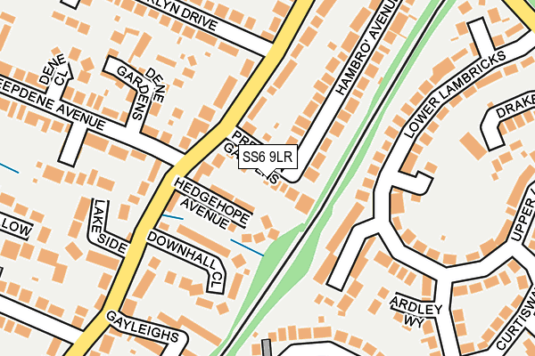 SS6 9LR map - OS OpenMap – Local (Ordnance Survey)