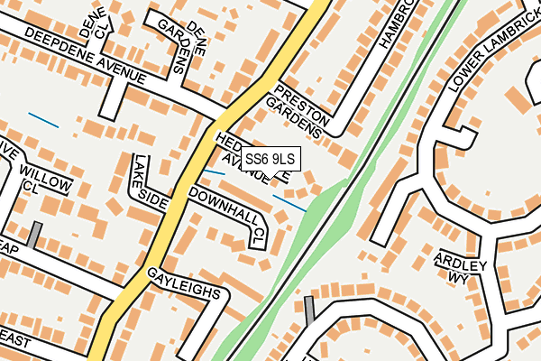 SS6 9LS map - OS OpenMap – Local (Ordnance Survey)