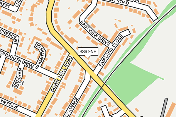 SS6 9NH map - OS OpenMap – Local (Ordnance Survey)