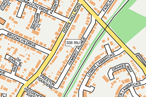 SS6 9NJ map - OS OpenMap – Local (Ordnance Survey)