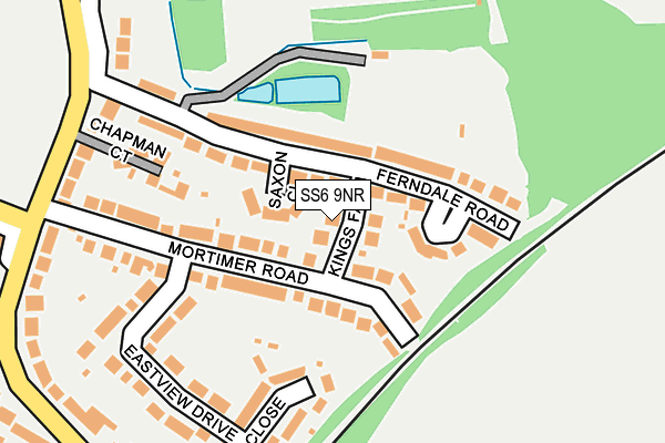SS6 9NR map - OS OpenMap – Local (Ordnance Survey)