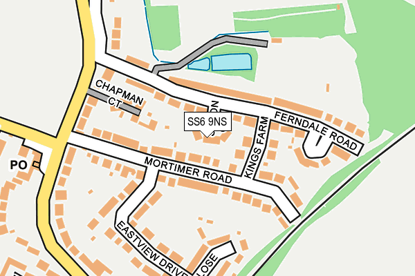 SS6 9NS map - OS OpenMap – Local (Ordnance Survey)