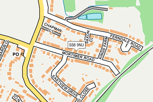 SS6 9NU map - OS OpenMap – Local (Ordnance Survey)