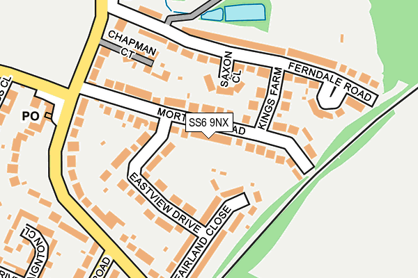 SS6 9NX map - OS OpenMap – Local (Ordnance Survey)