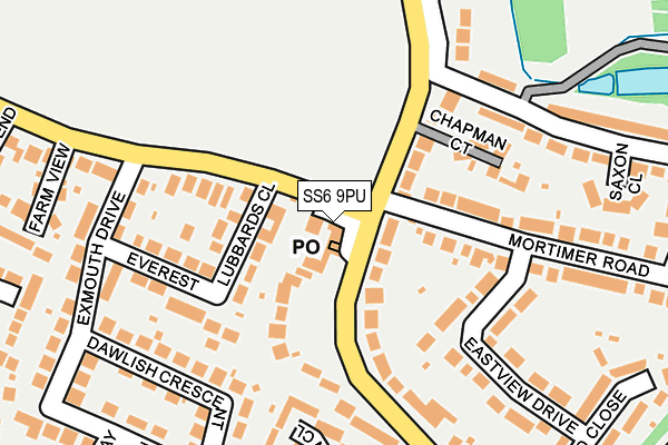 SS6 9PU map - OS OpenMap – Local (Ordnance Survey)