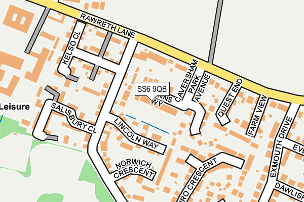 SS6 9QB map - OS OpenMap – Local (Ordnance Survey)