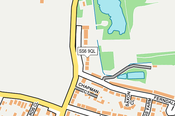SS6 9QL map - OS OpenMap – Local (Ordnance Survey)