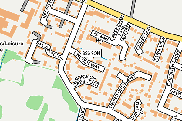 SS6 9QN map - OS OpenMap – Local (Ordnance Survey)