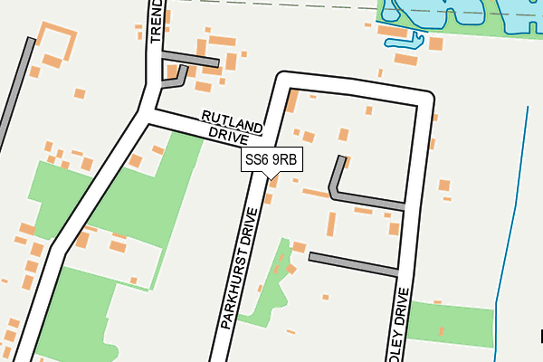 SS6 9RB map - OS OpenMap – Local (Ordnance Survey)
