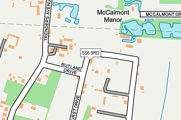 SS6 9RD map - OS OpenMap – Local (Ordnance Survey)