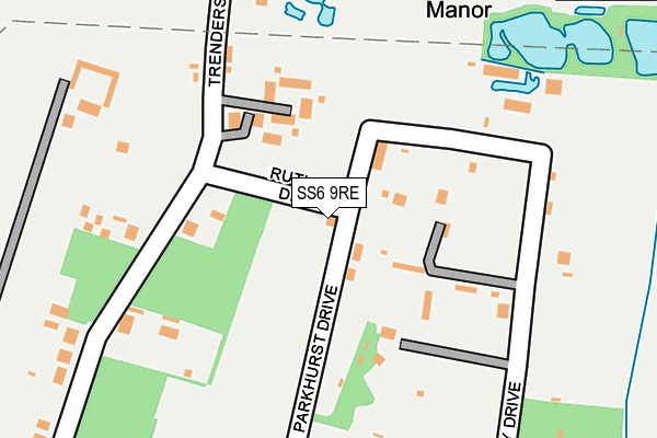SS6 9RE map - OS OpenMap – Local (Ordnance Survey)