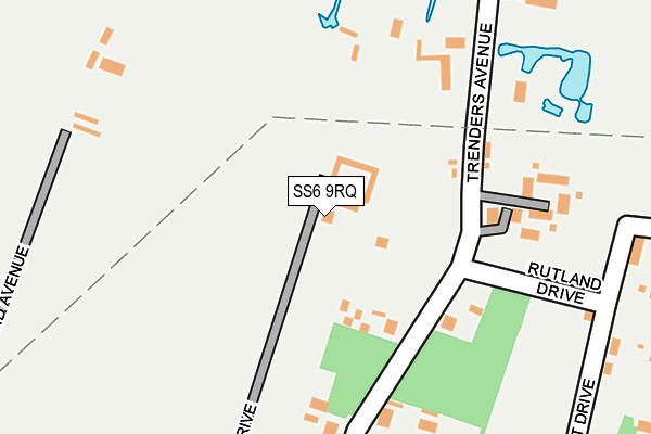 SS6 9RQ map - OS OpenMap – Local (Ordnance Survey)