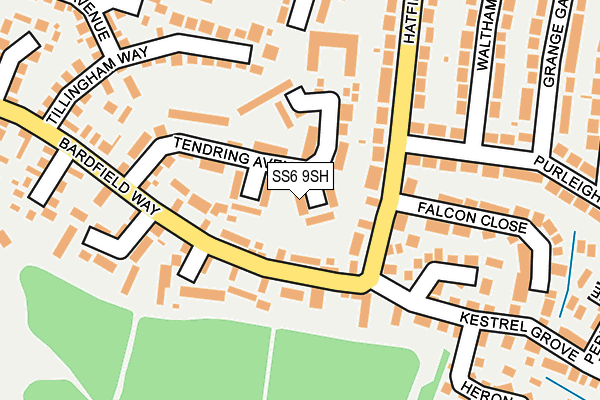SS6 9SH map - OS OpenMap – Local (Ordnance Survey)
