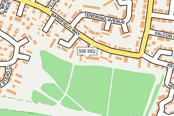 SS6 9SQ map - OS OpenMap – Local (Ordnance Survey)