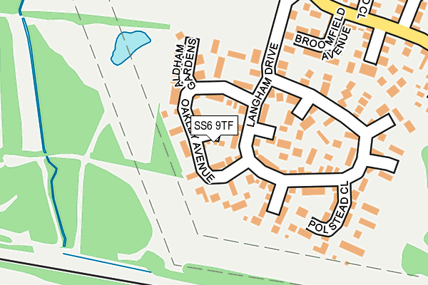 SS6 9TF map - OS OpenMap – Local (Ordnance Survey)