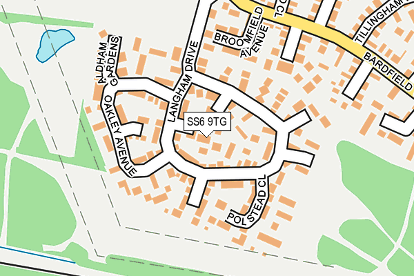 SS6 9TG map - OS OpenMap – Local (Ordnance Survey)