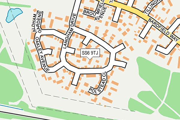 SS6 9TJ map - OS OpenMap – Local (Ordnance Survey)