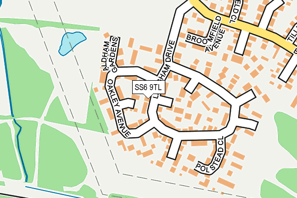 SS6 9TL map - OS OpenMap – Local (Ordnance Survey)