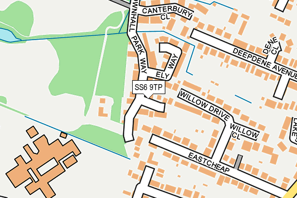 SS6 9TP map - OS OpenMap – Local (Ordnance Survey)