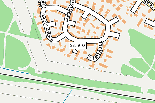 SS6 9TQ map - OS OpenMap – Local (Ordnance Survey)