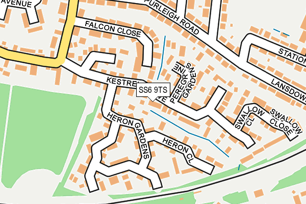 SS6 9TS map - OS OpenMap – Local (Ordnance Survey)