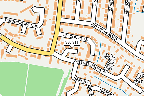 SS6 9TT map - OS OpenMap – Local (Ordnance Survey)