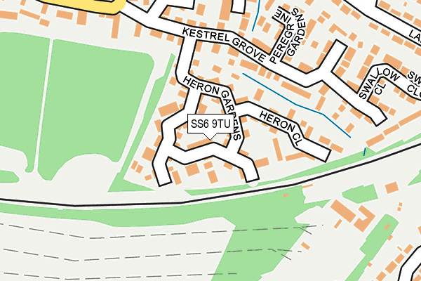 SS6 9TU map - OS OpenMap – Local (Ordnance Survey)