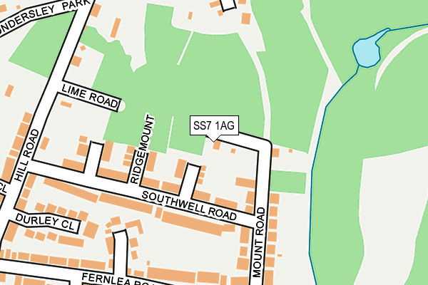 SS7 1AG map - OS OpenMap – Local (Ordnance Survey)
