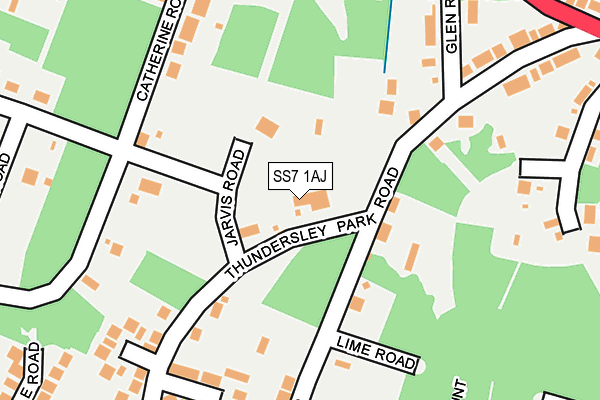SS7 1AJ map - OS OpenMap – Local (Ordnance Survey)