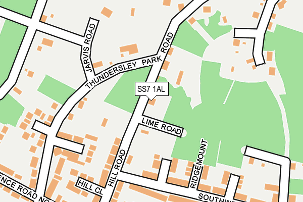SS7 1AL map - OS OpenMap – Local (Ordnance Survey)