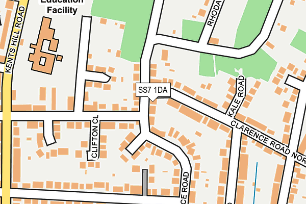 SS7 1DA map - OS OpenMap – Local (Ordnance Survey)