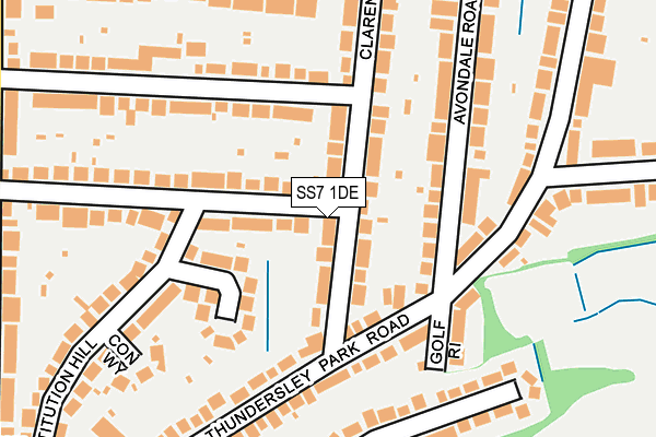 SS7 1DE map - OS OpenMap – Local (Ordnance Survey)